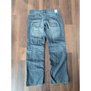 Men's Helix Loose Straight Leg Denim Jeans Dark Wash Size 36x34